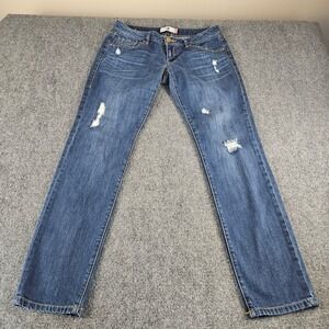 Cabi Slim Boyfriend Jeans Womens 6 Distressed Medium Wash Denim 3045
